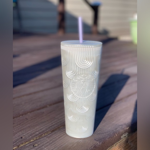 Starbucks Anniversary Mermaid Scales White Pearl Shell Unreleased 2023 Core Cup - Picture 1 of 15